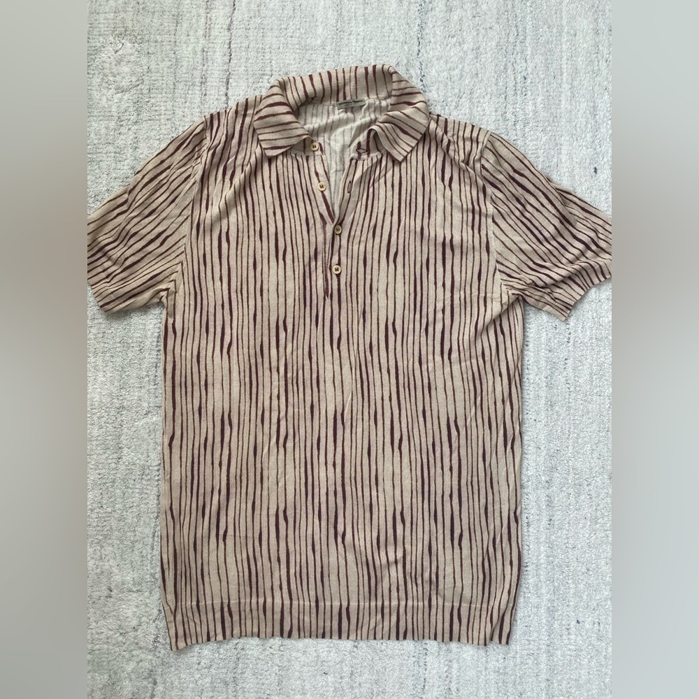 Botte’s Veneta cashmere striped T-shirt 70% cashmere 30% silk, size Large